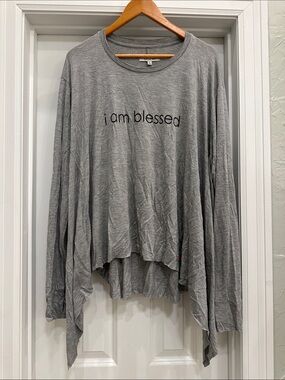 Peace Love World "i am blessed" Long Sleeve Top